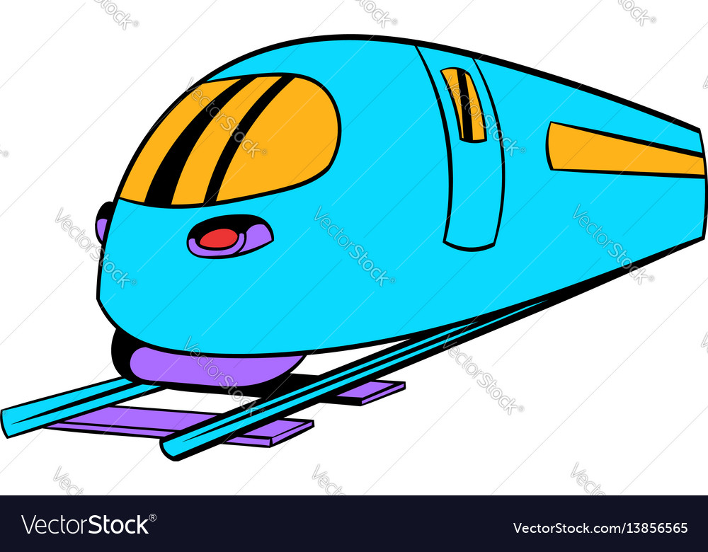 High speed train icon icon cartoon Royalty Free Vector Image