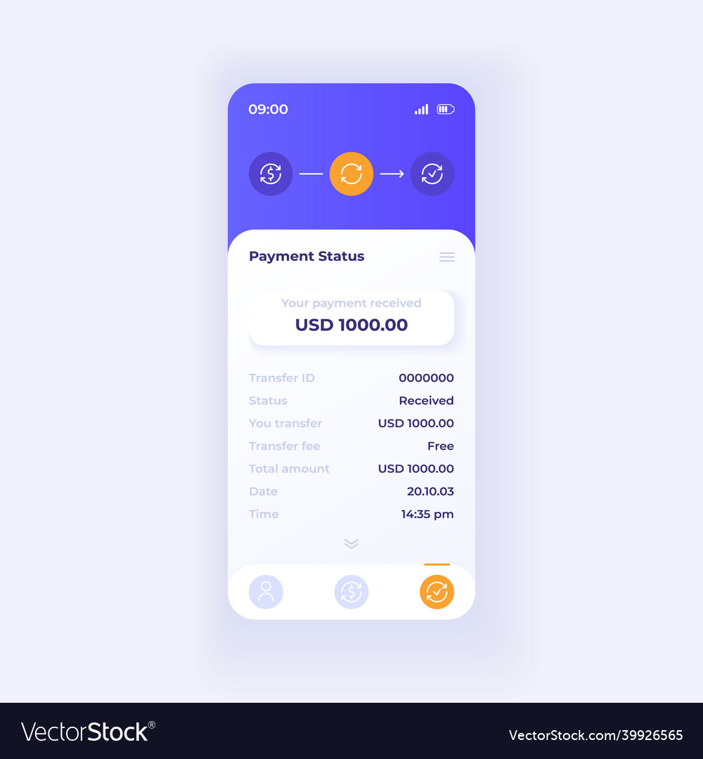 Internet wallet application smartphone interface Vector Image