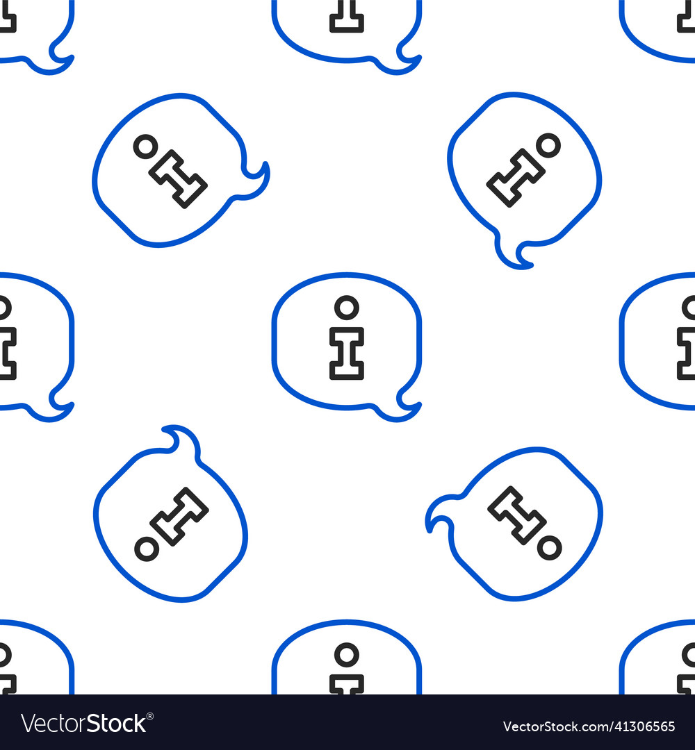 Line information icon isolated seamless pattern vector image Line information icon isolated seamless pattern