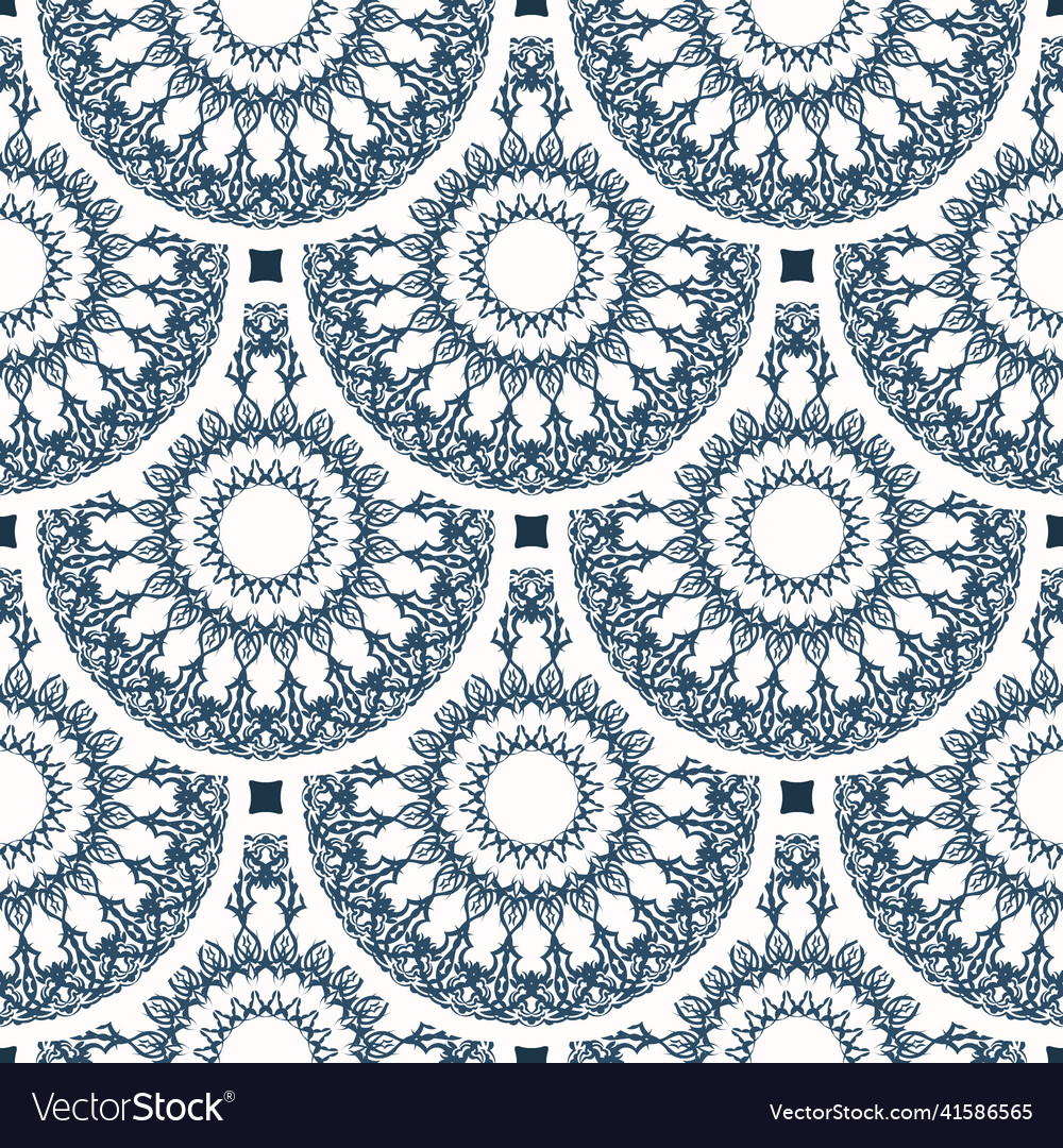 Luxurious seamless pattern with retro patterns