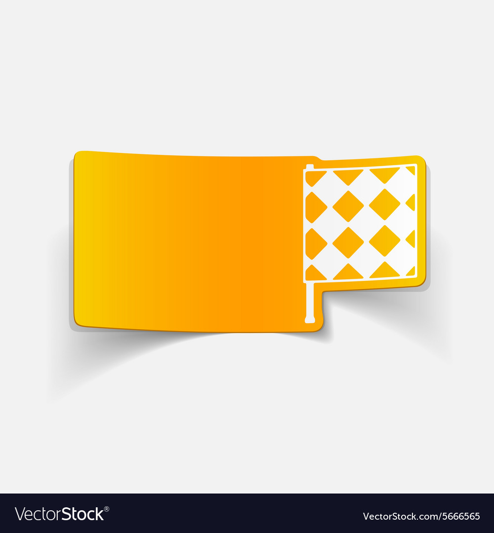 Realistic design element linesman flag