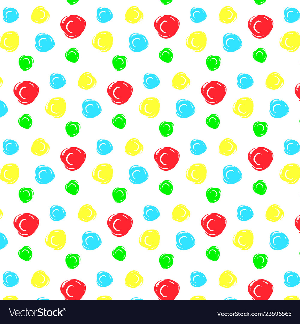 Seamless pattern with colorful circles Vector Image Seamless pattern with colorful circles