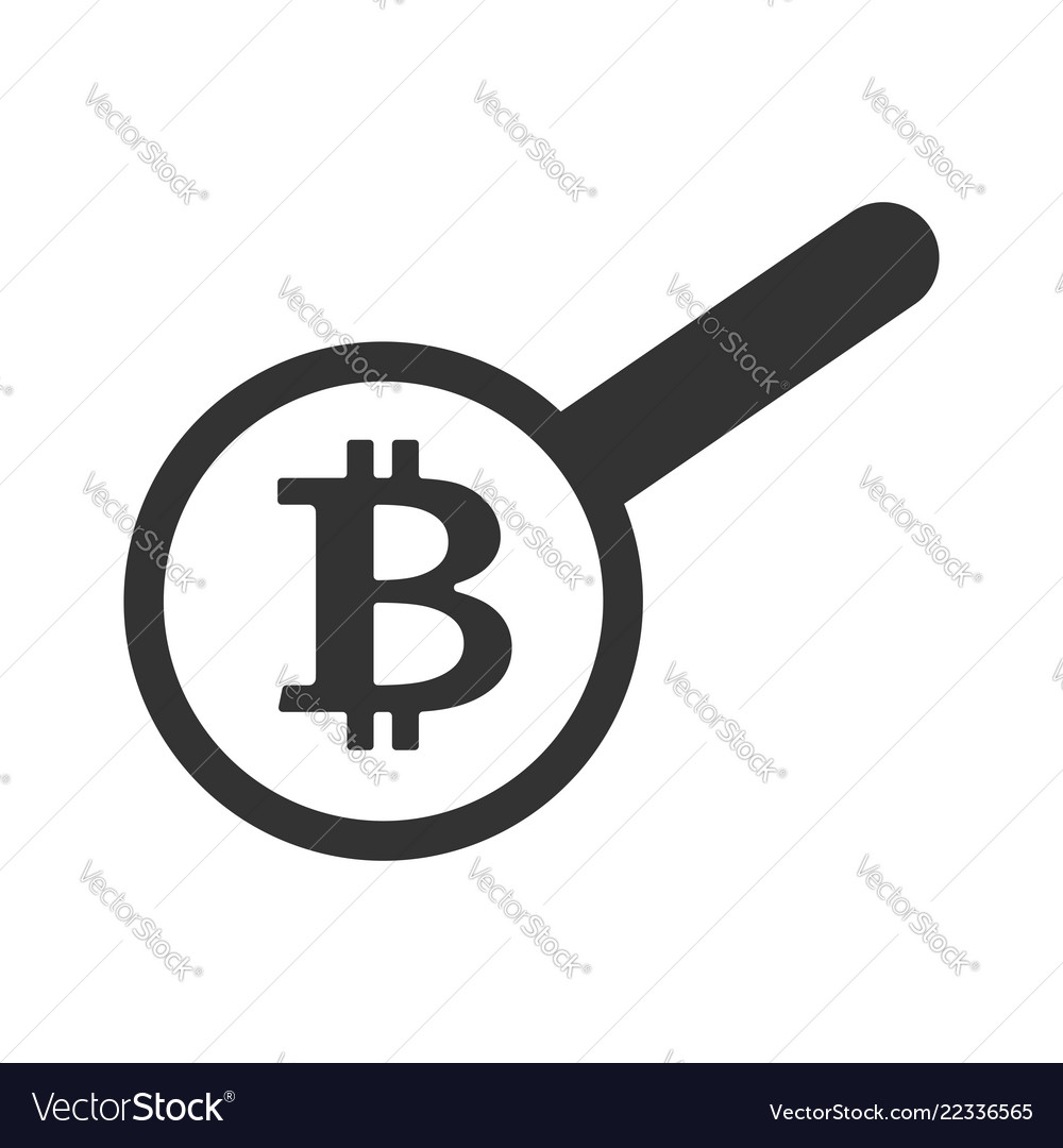 Search bitcoin loop and cryptocurrency virtual vector image Search bitcoin loop and cryptocurrency virtual