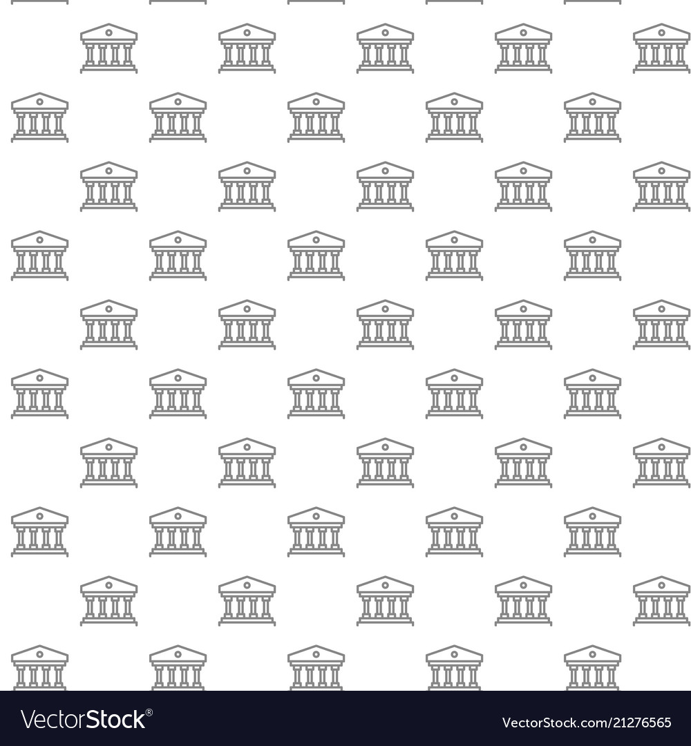 Simple building with columns seamless pattern vector image Simple building with columns seamless pattern