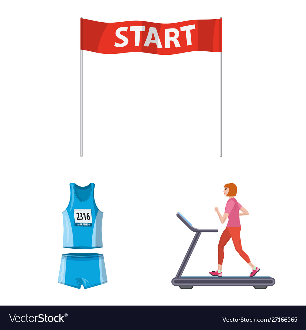 Step and sprint icon set vector image Step and sprint icon set