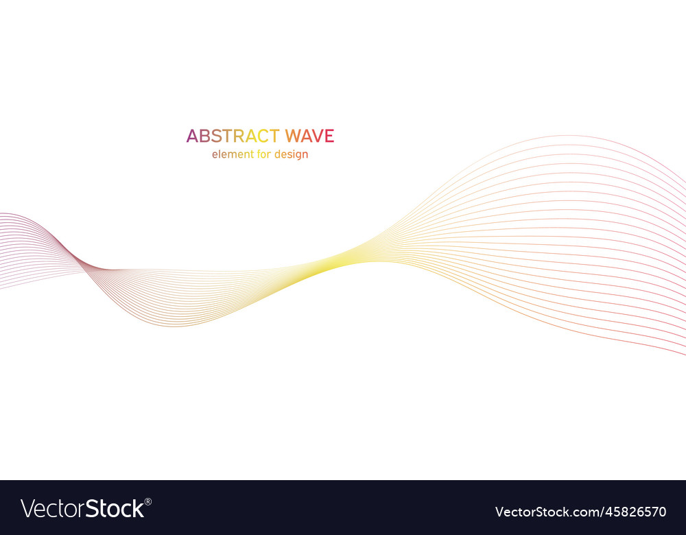 Abstract colorful wave element for design vector image Abstract colorful wave element for design