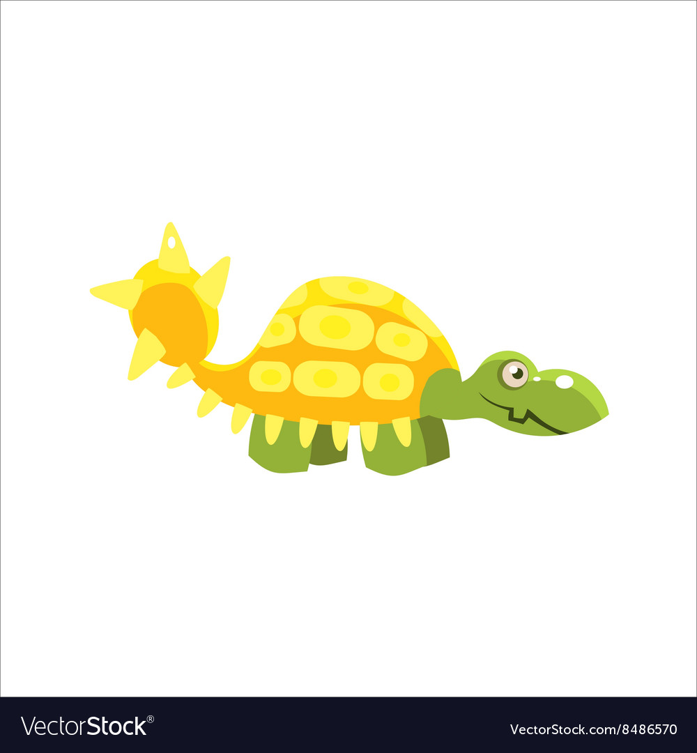 Armored dinosaur smiling
