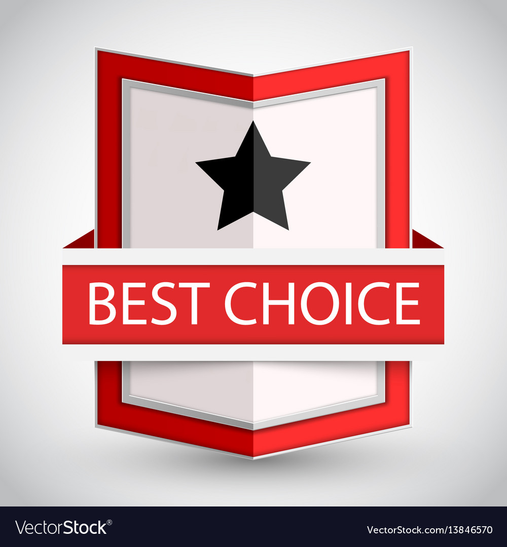 Best choice badge with on white background