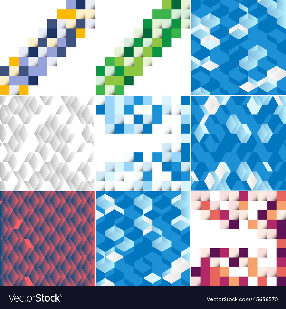 Blue mosaic pattern with a color gradient
