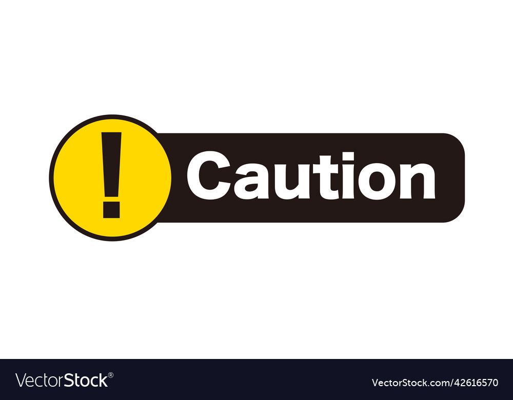 Caution mark icon and character
