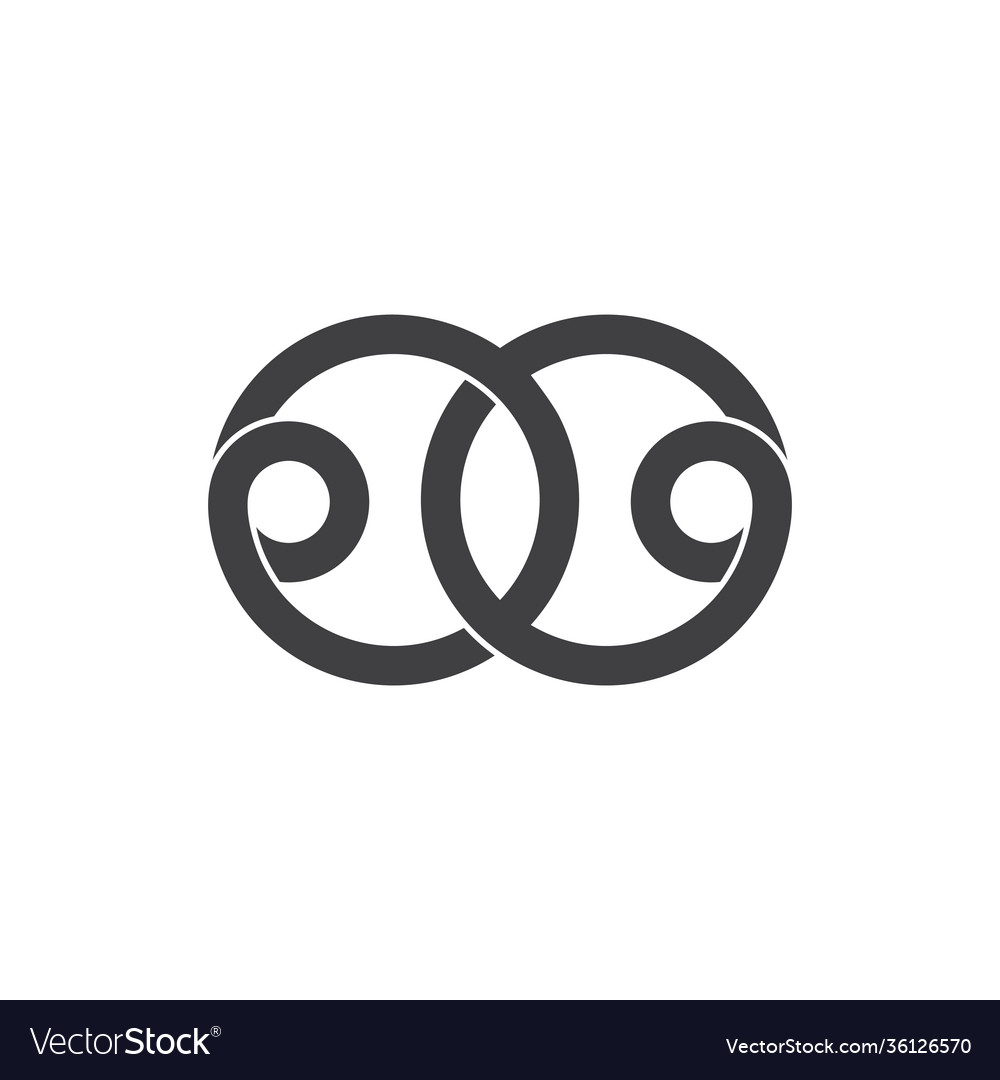 Circle linked object loop simple logo
