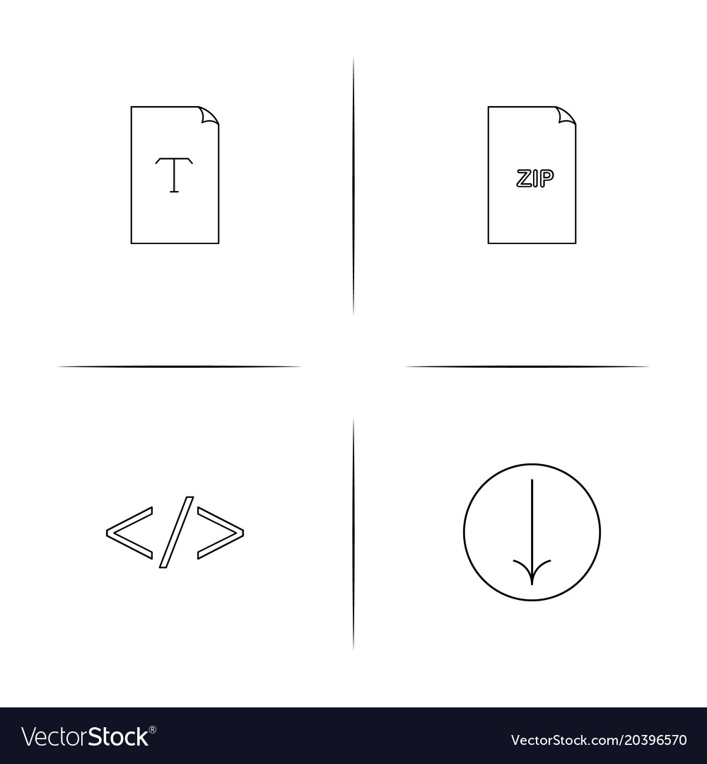 Files and folders sign simple linear icon