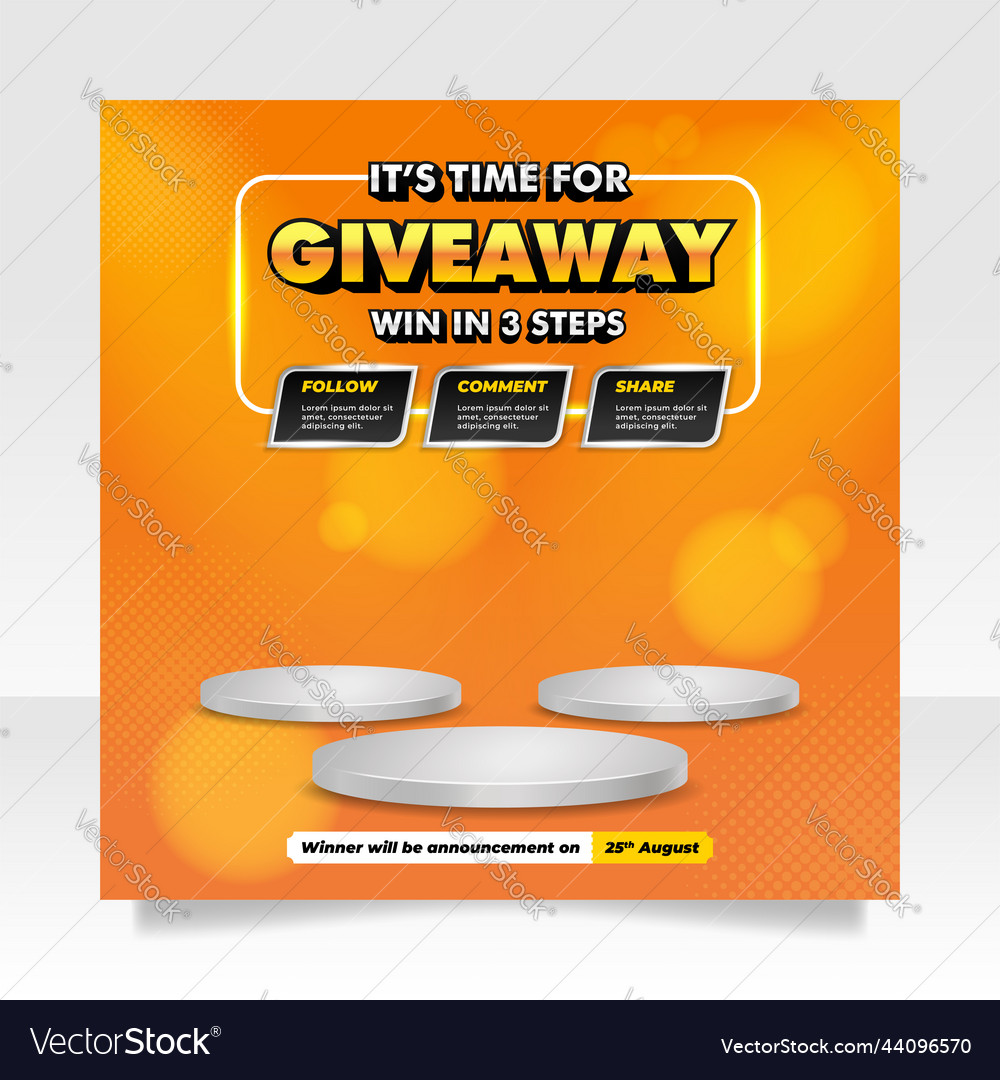 Social media contest giveaway and special offer Vector Image