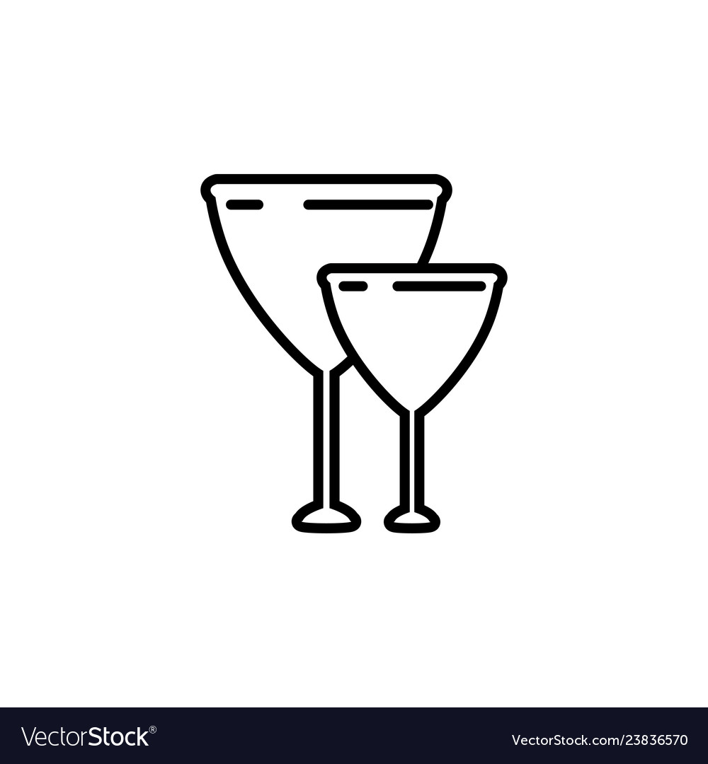 Glasses of wine isolated icon