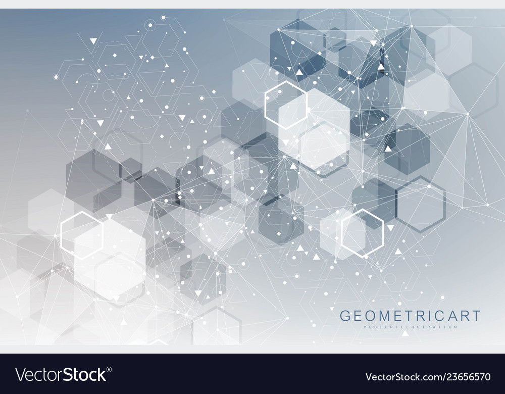Hexagonal abstract background big data vector image Hexagonal abstract background big data