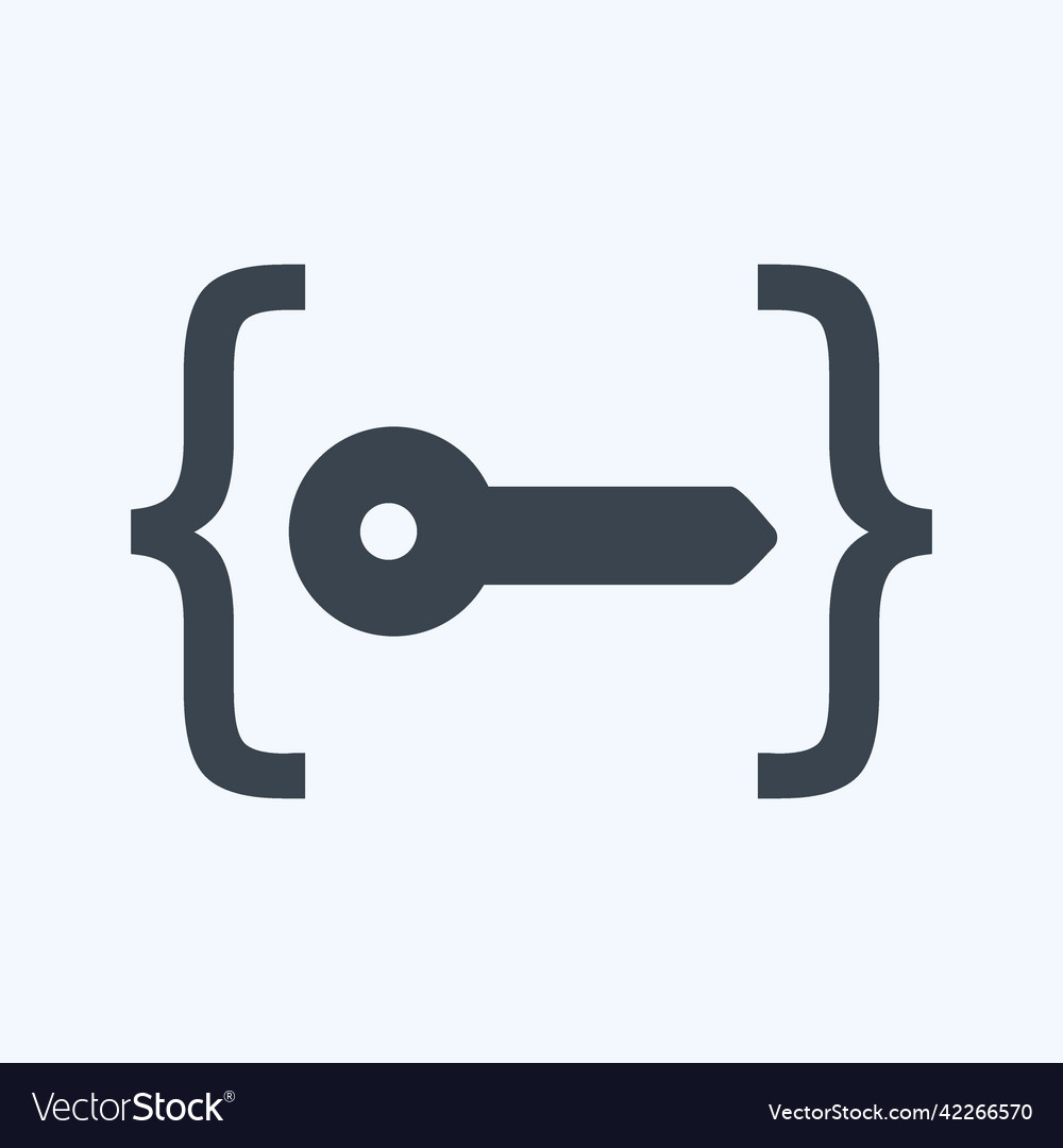 Icon unlock code suitable for programming symbol vector image Icon unlock code suitable for programming symbol