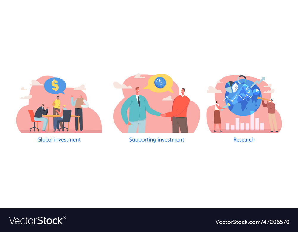Isolated elements with business characters discuss Vector Image Isolated elements with business characters discuss