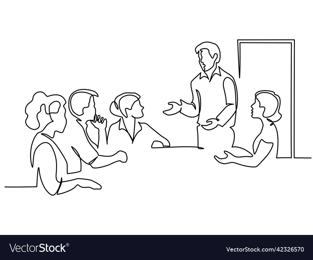 Man report to audience at meeting Royalty Free Vector Image