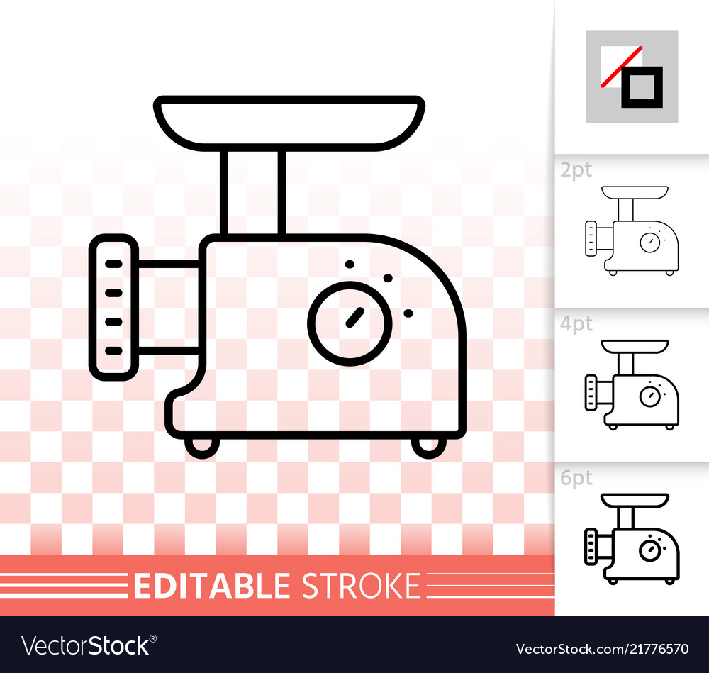 Meat grinder simple black line icon