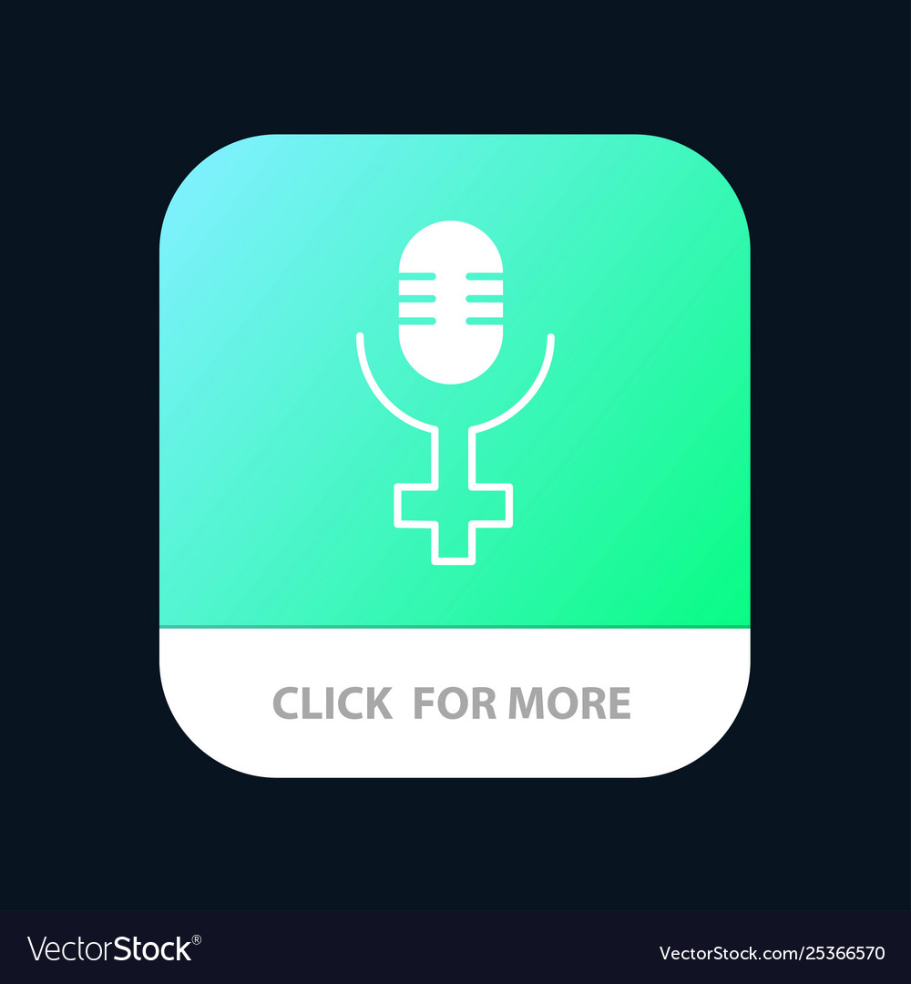 Microphone record mobile app icon design vector image Microphone record mobile app icon design