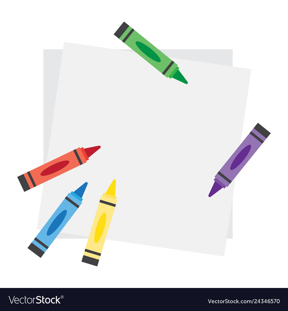 Notebook Paper with Crayons