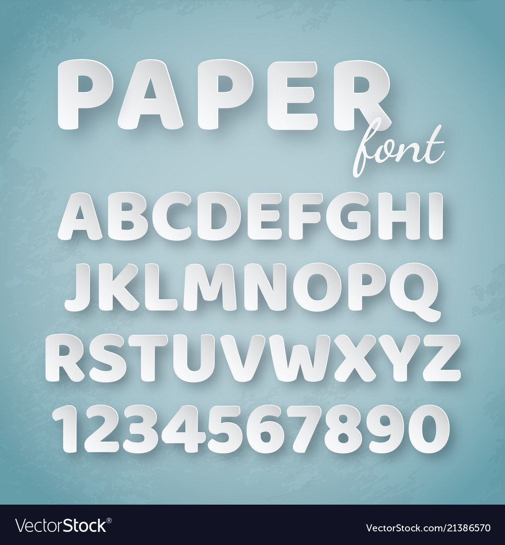Paper Alphabet - Blue & White
