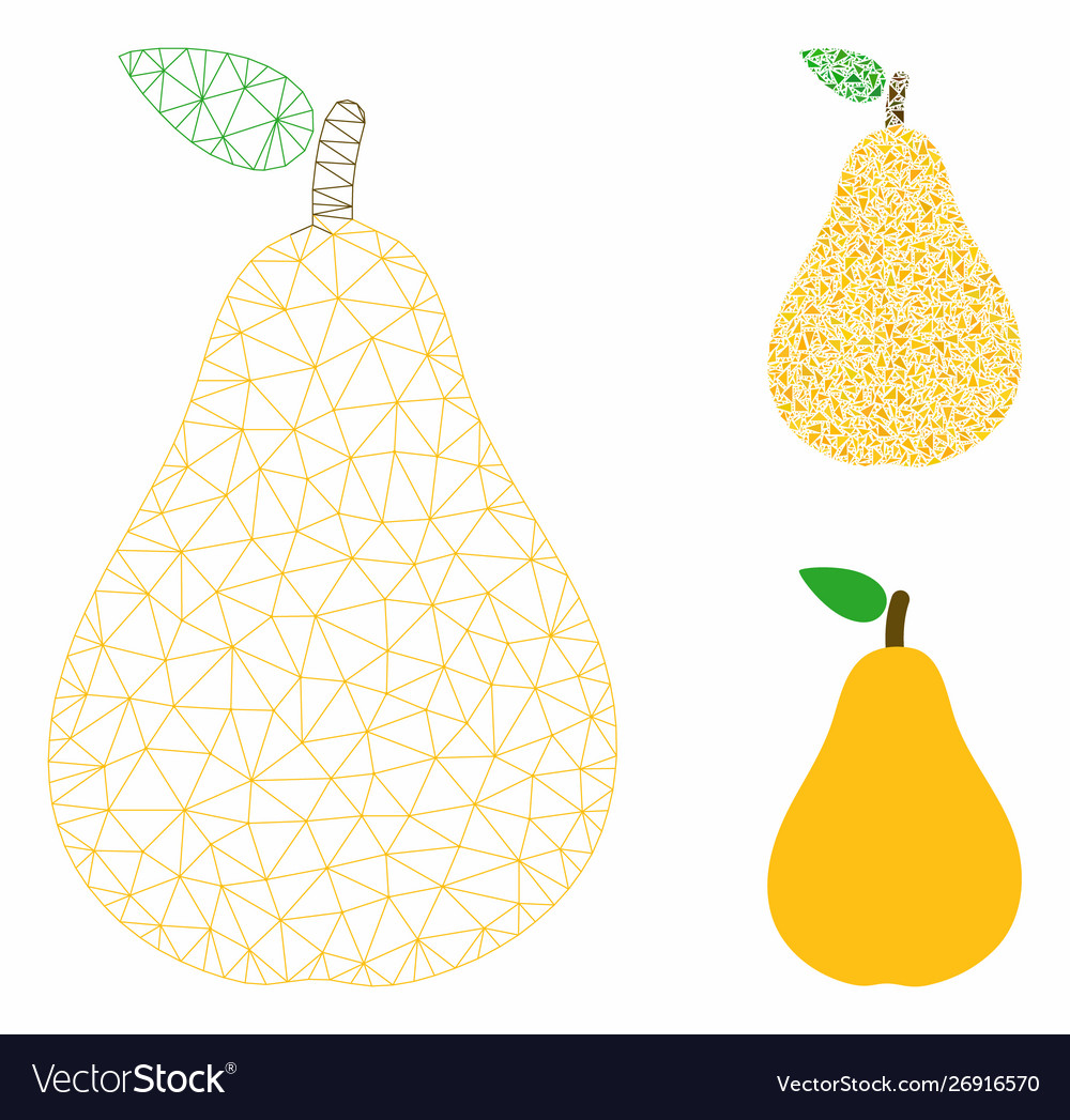 Pear mesh wire frame model and triangle Vector Image Pear mesh wire frame model and triangle