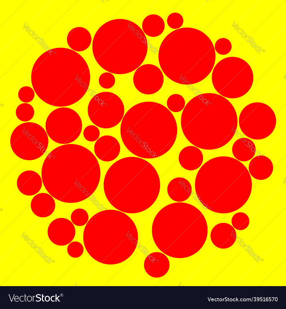 Pop art random dots circles pointillist