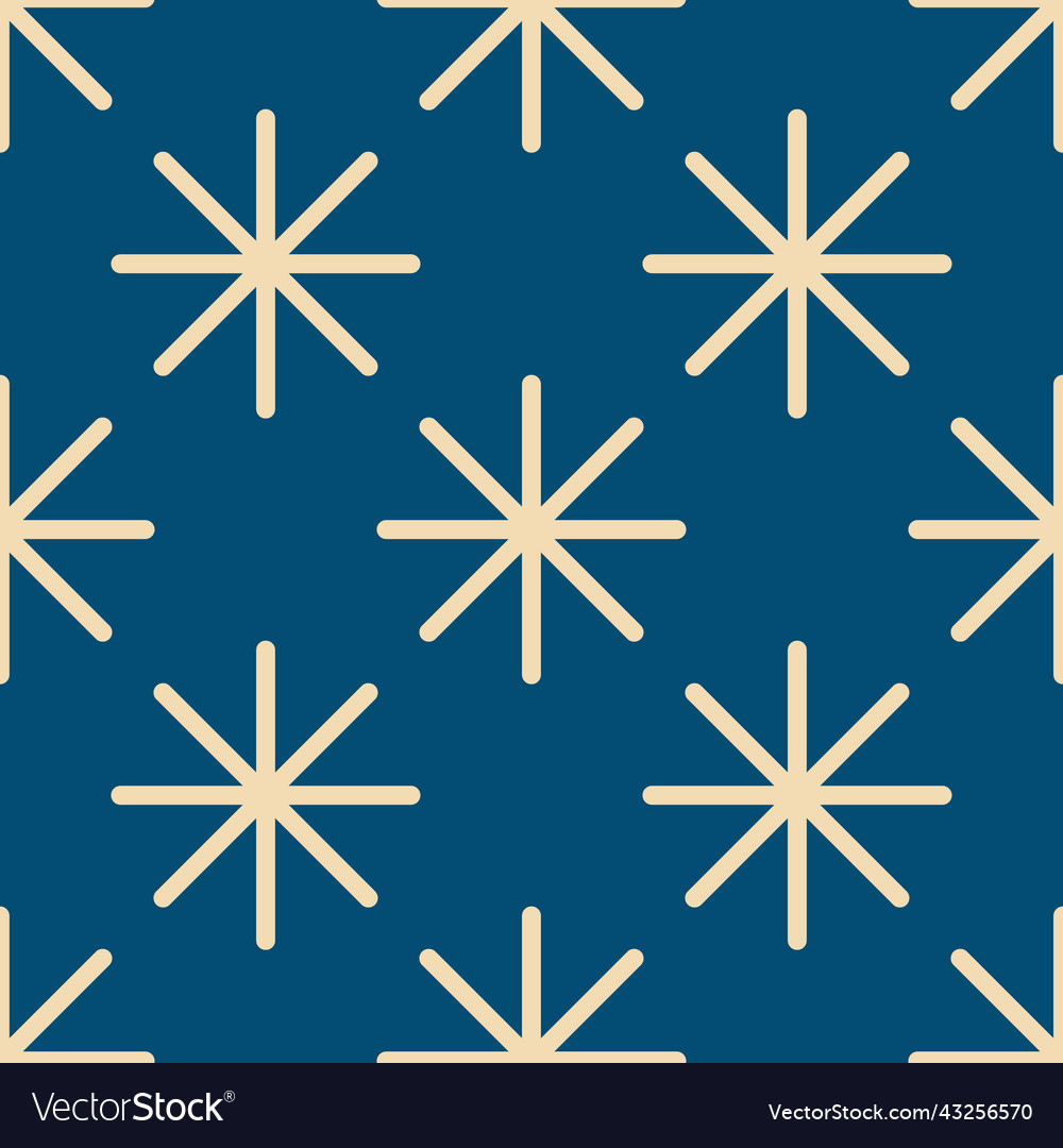 Retro Snowflake Seamless Pattern