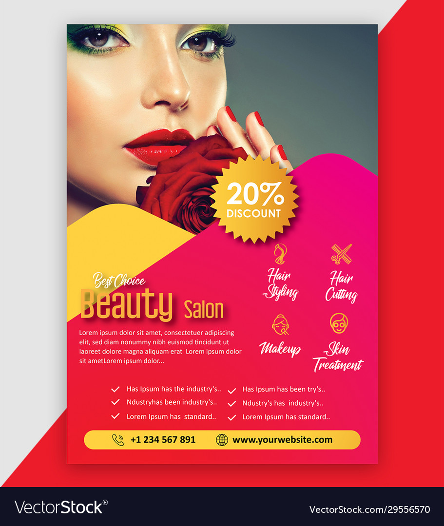 Salon flyer Royalty Free Vector Image - VectorStock