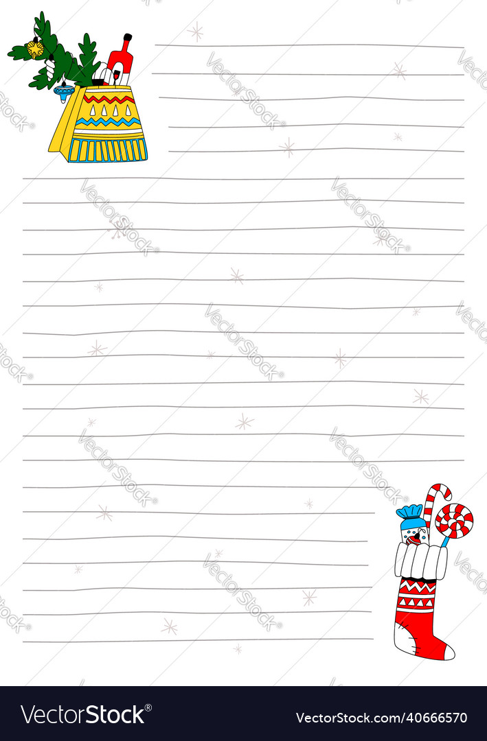 Template of a6 page for notebook vector image Template of a6 page for notebook