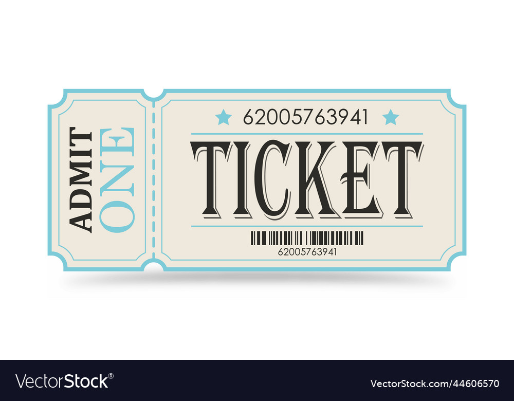 Ticket for websites applications cinemas clubs Vector Image