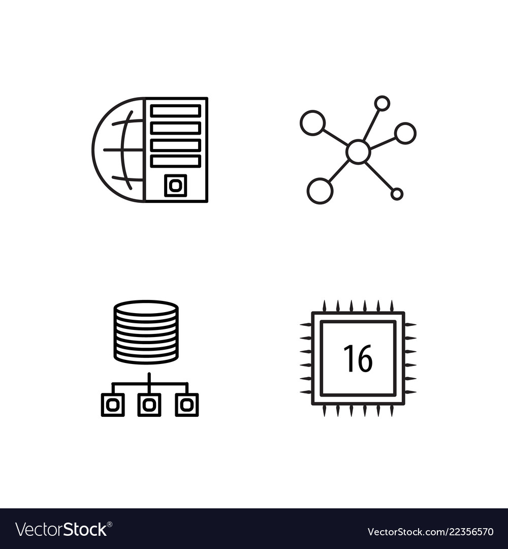 Web simple outlined icons set vector image Web simple outlined icons set