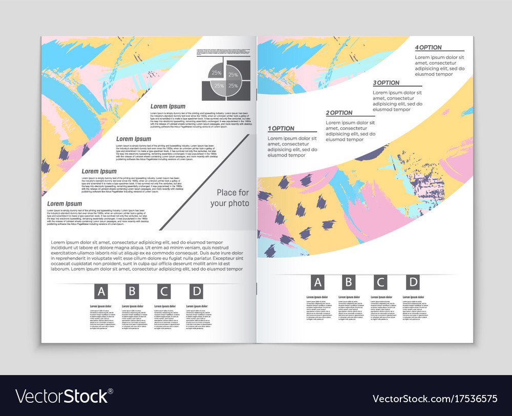 Abstract layout background set for art