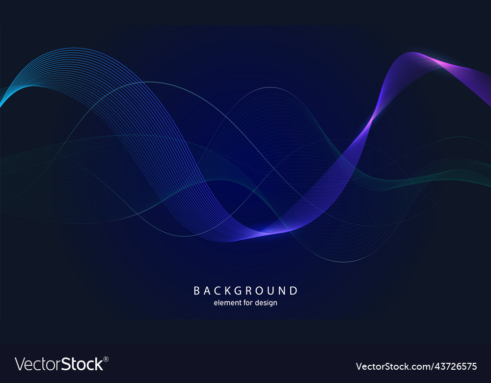Abstract wave background element for design vector image Abstract wave background element for design