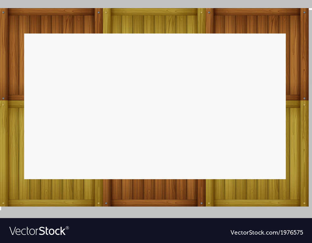 An empty board frame