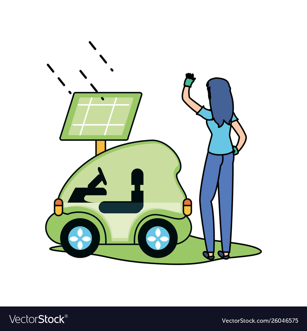 Avatar woman and eco car design