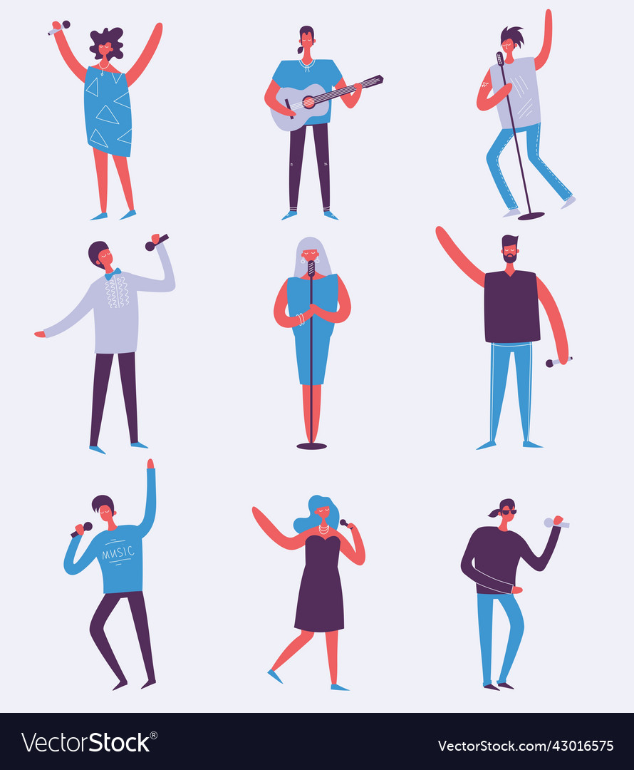 Background in a flat style of group Vector Image Background in a flat style of group