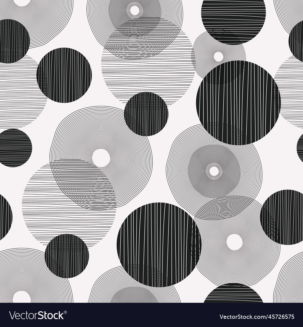 Circle abstract drawing pattern with modern art vector image Circle abstract drawing pattern with modern art