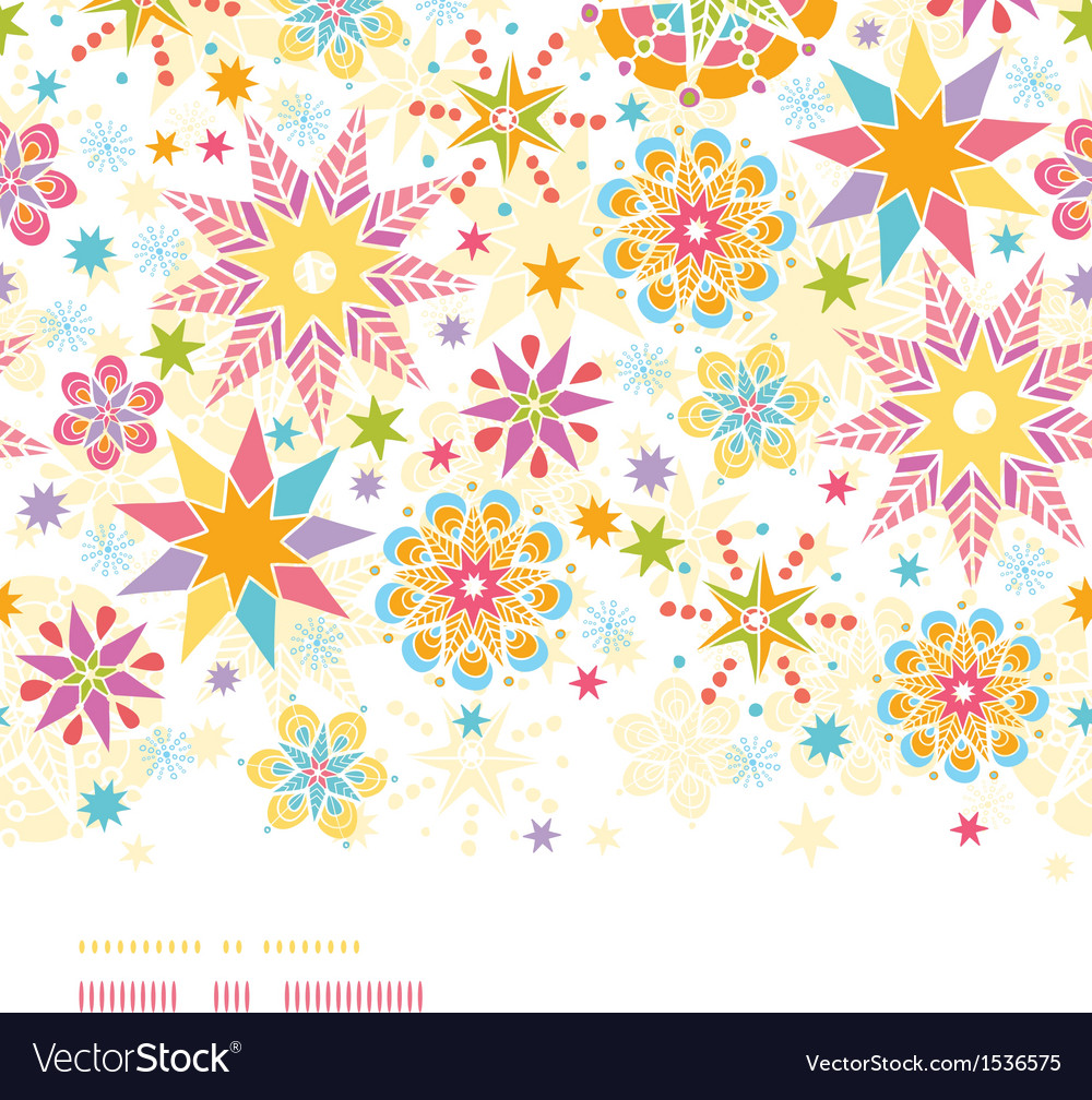 Colorful christmas stars horizontal seamless