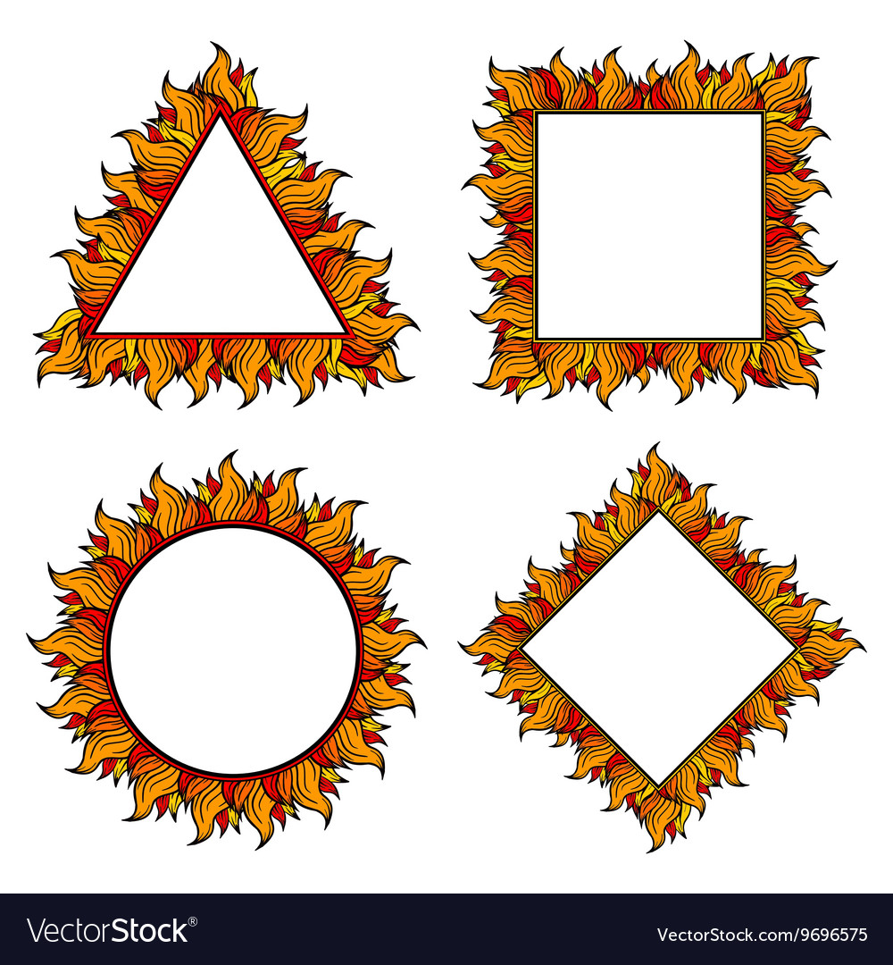 Colorful squared circle and triangle frames