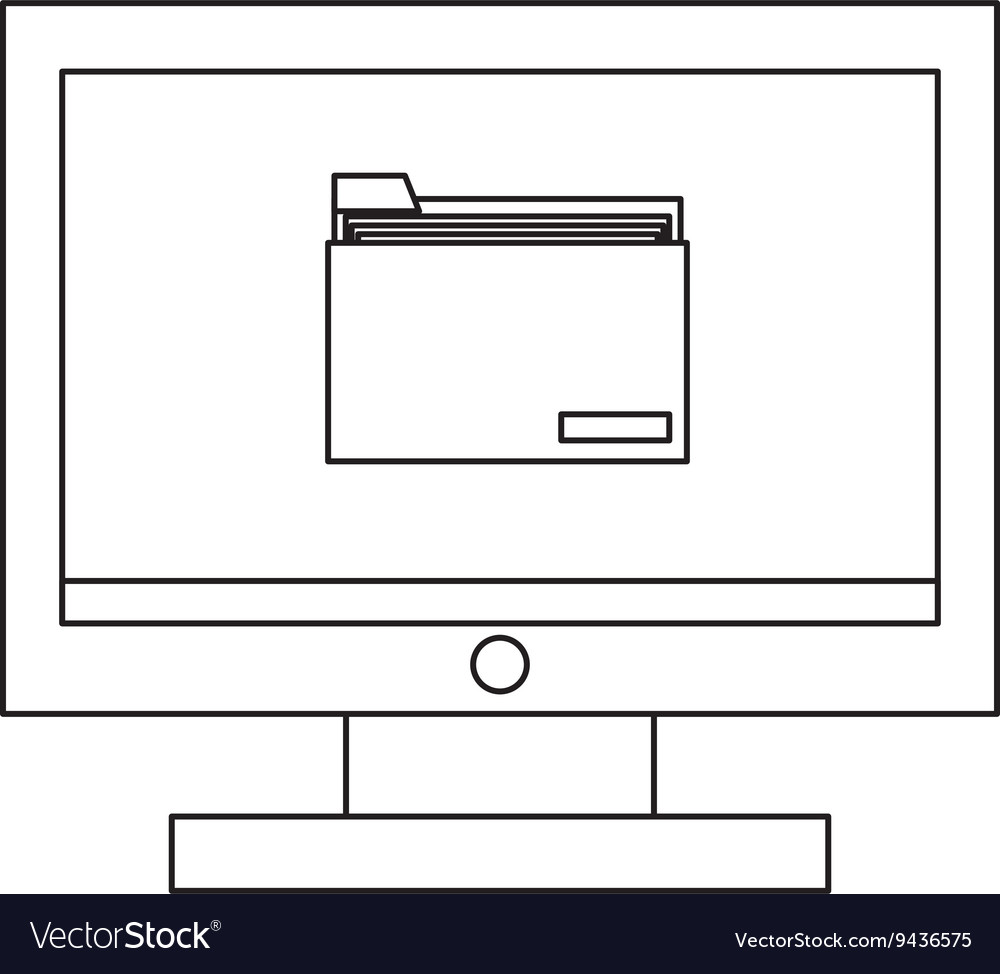 Computer with folder