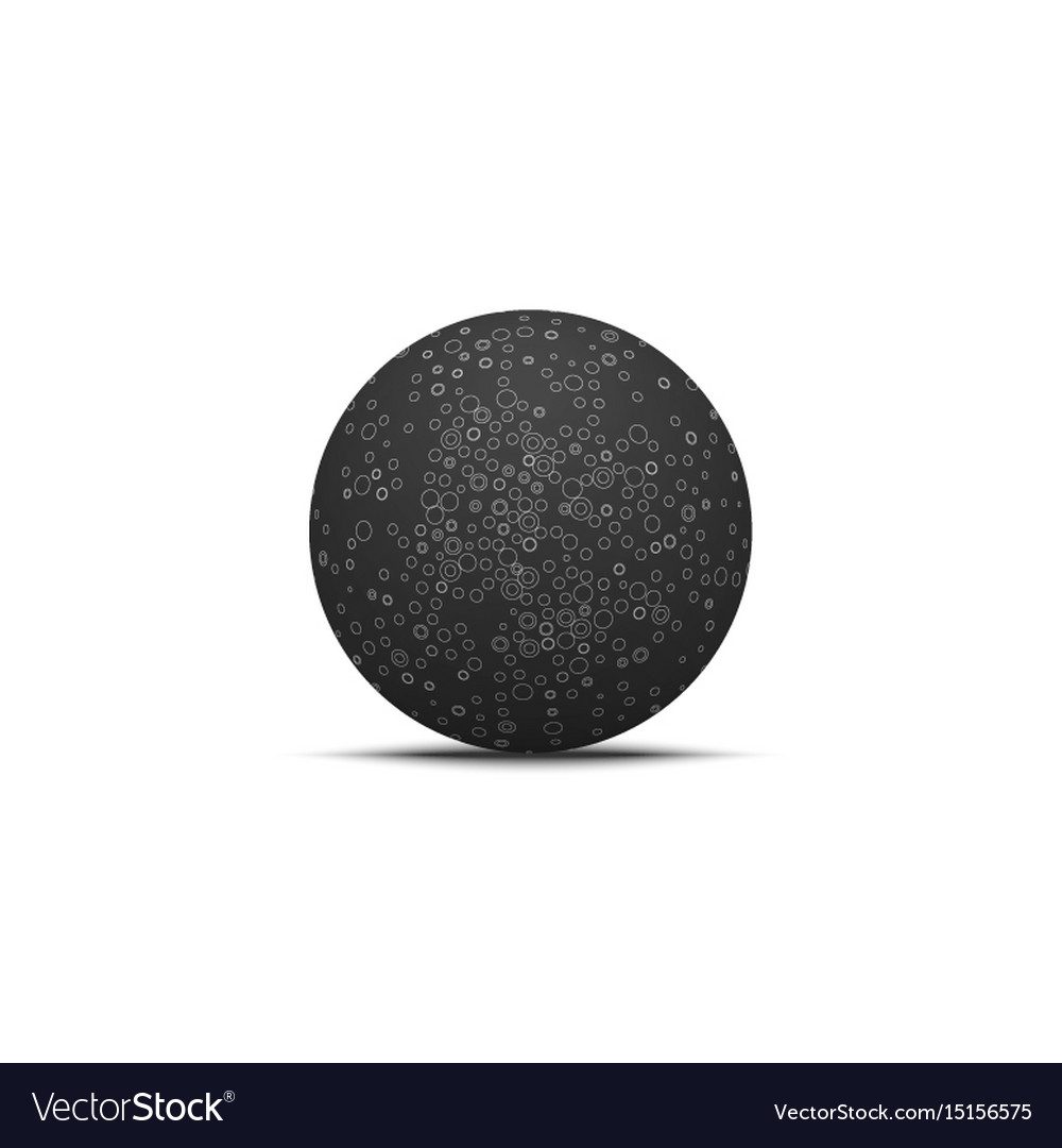 Dark ball shape with circles pattern