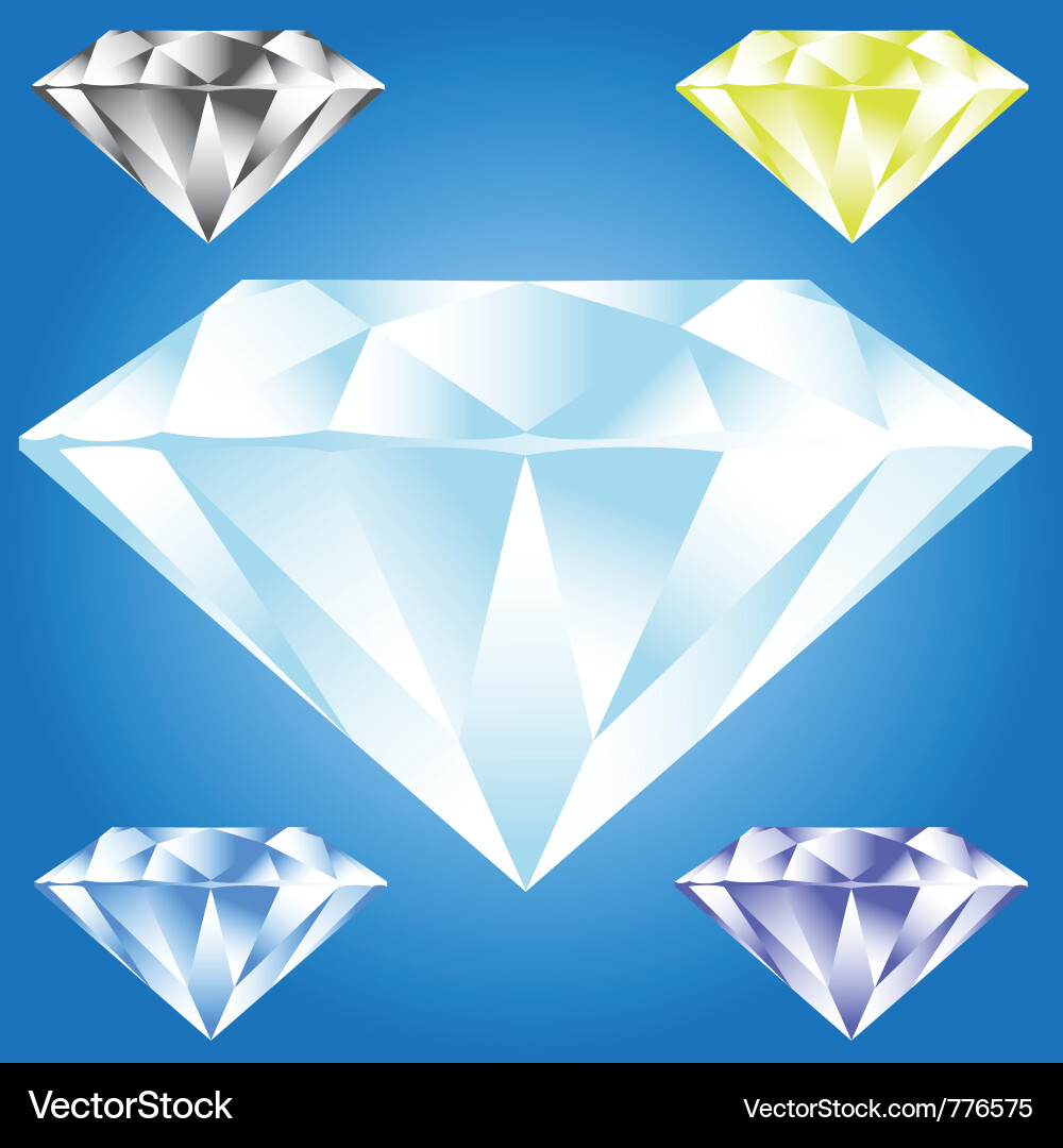 Diamond icons Royalty Free Vector Image - VectorStock