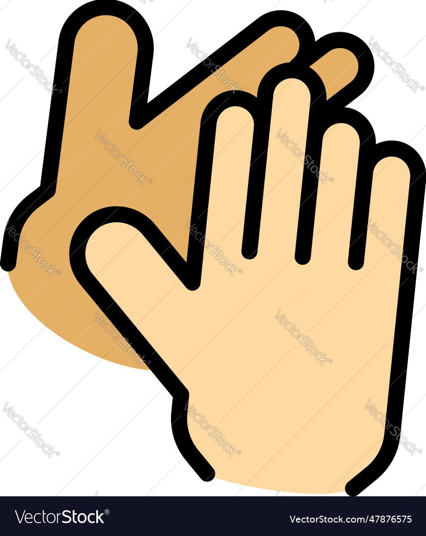 Hand clap icon flat Royalty Free Vector Image - VectorStock