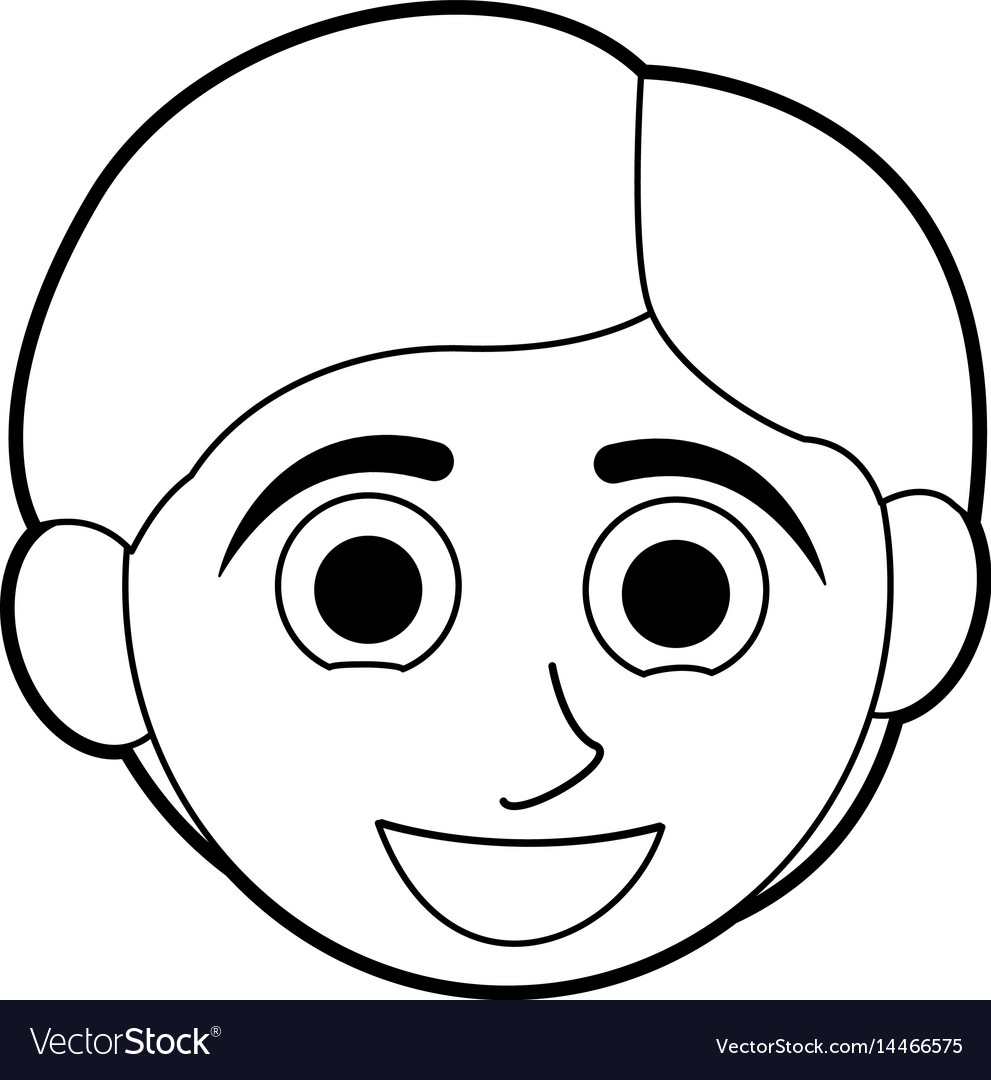 Happy Smiling Boy Icon Image Royalty Free Vector Image