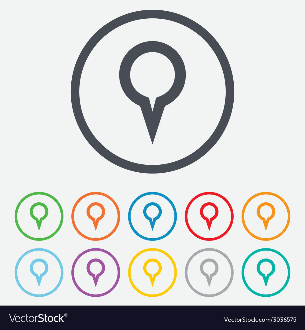 Map pointer sign icon marker symbol