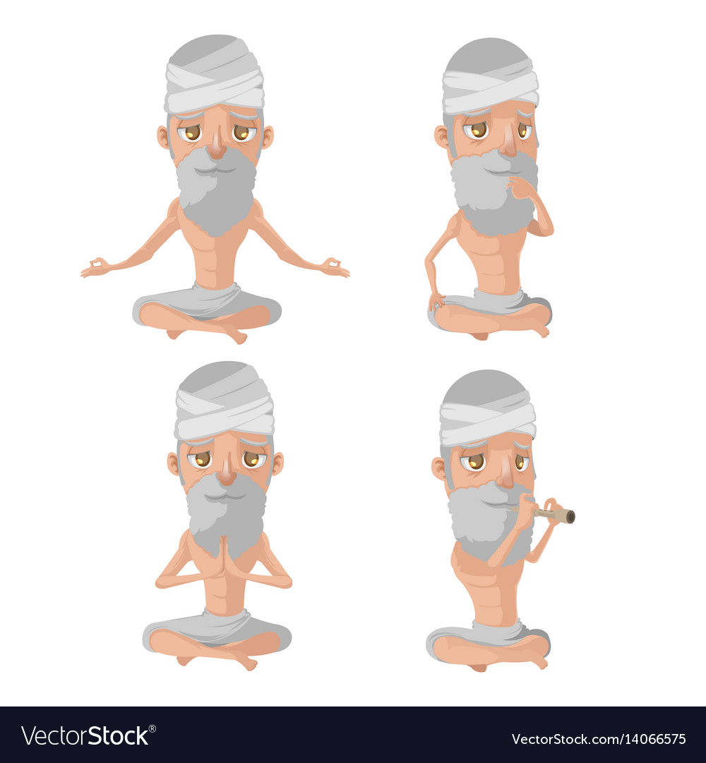 Muslim old man character set