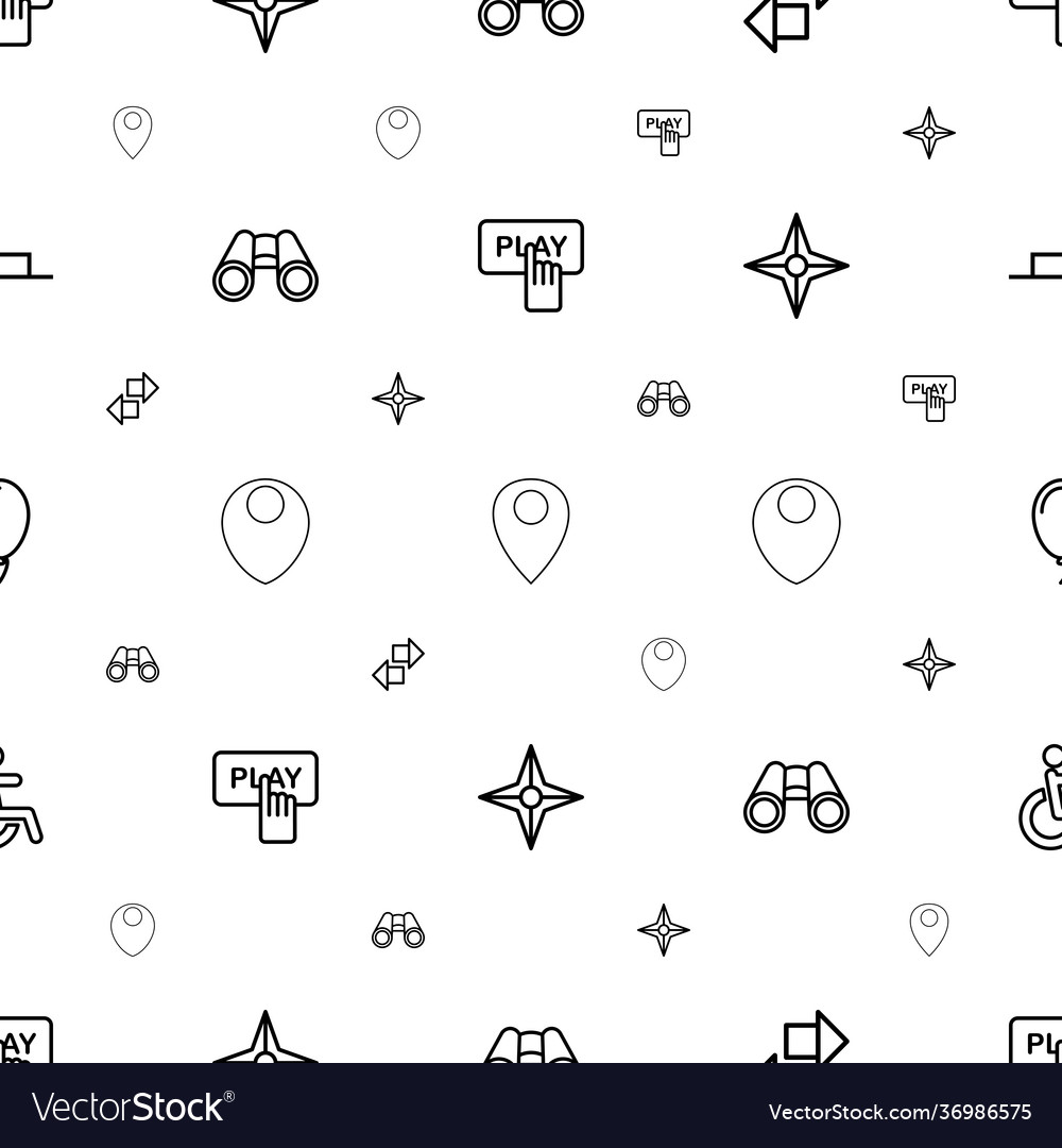 Navigation icons pattern seamless white background