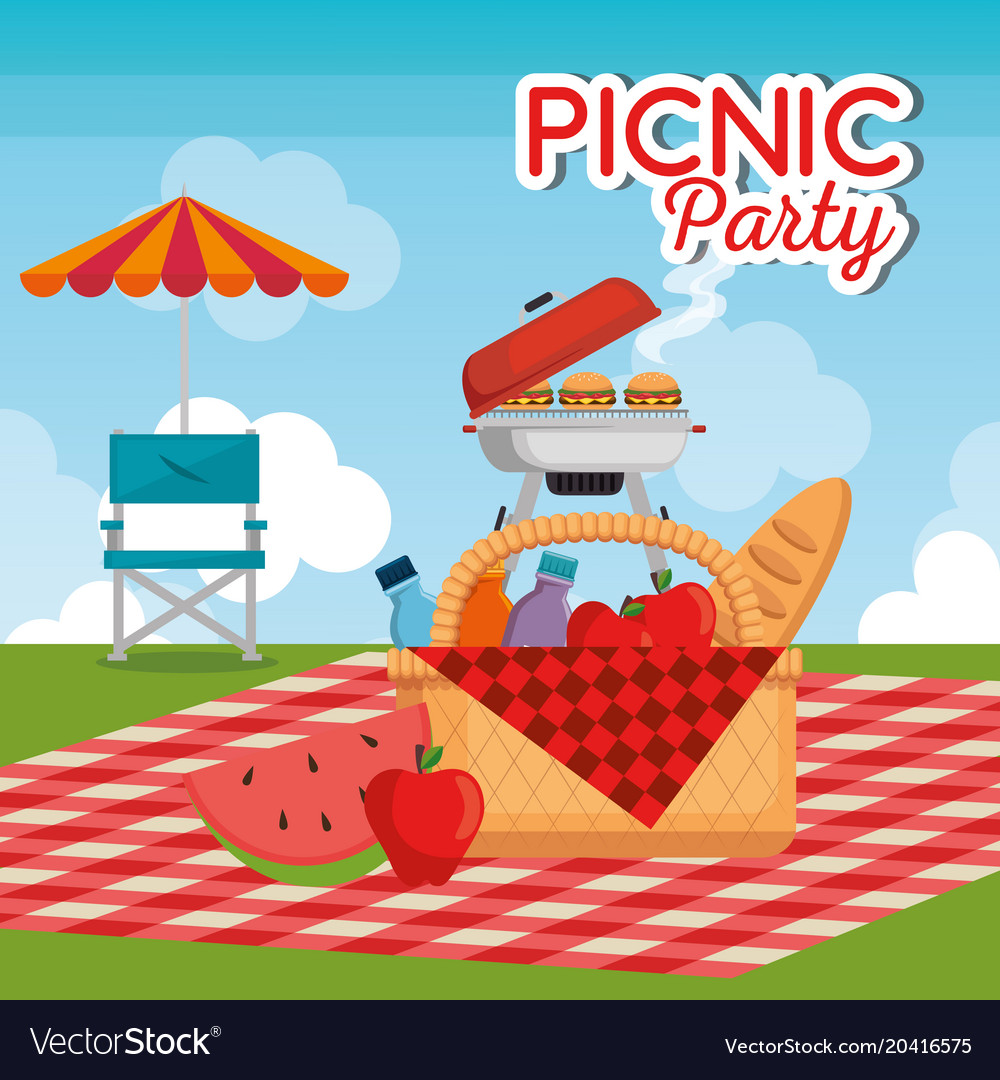 Picnic party celebration scene